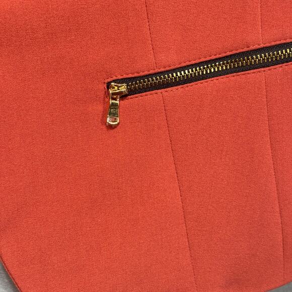 Nine West Coral Blazer 8 Structured Zip Pocket Soft Glam Retro Statement Career - Picture 3 of 8